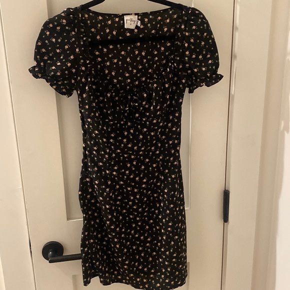 Princess Polly Black Floral Dress - Picture 1 of 3